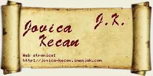 Jovica Kečan vizit kartica